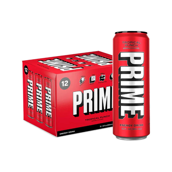 PRIME Energy USA Tropical Punch Drink Can 355ml - Best Before date